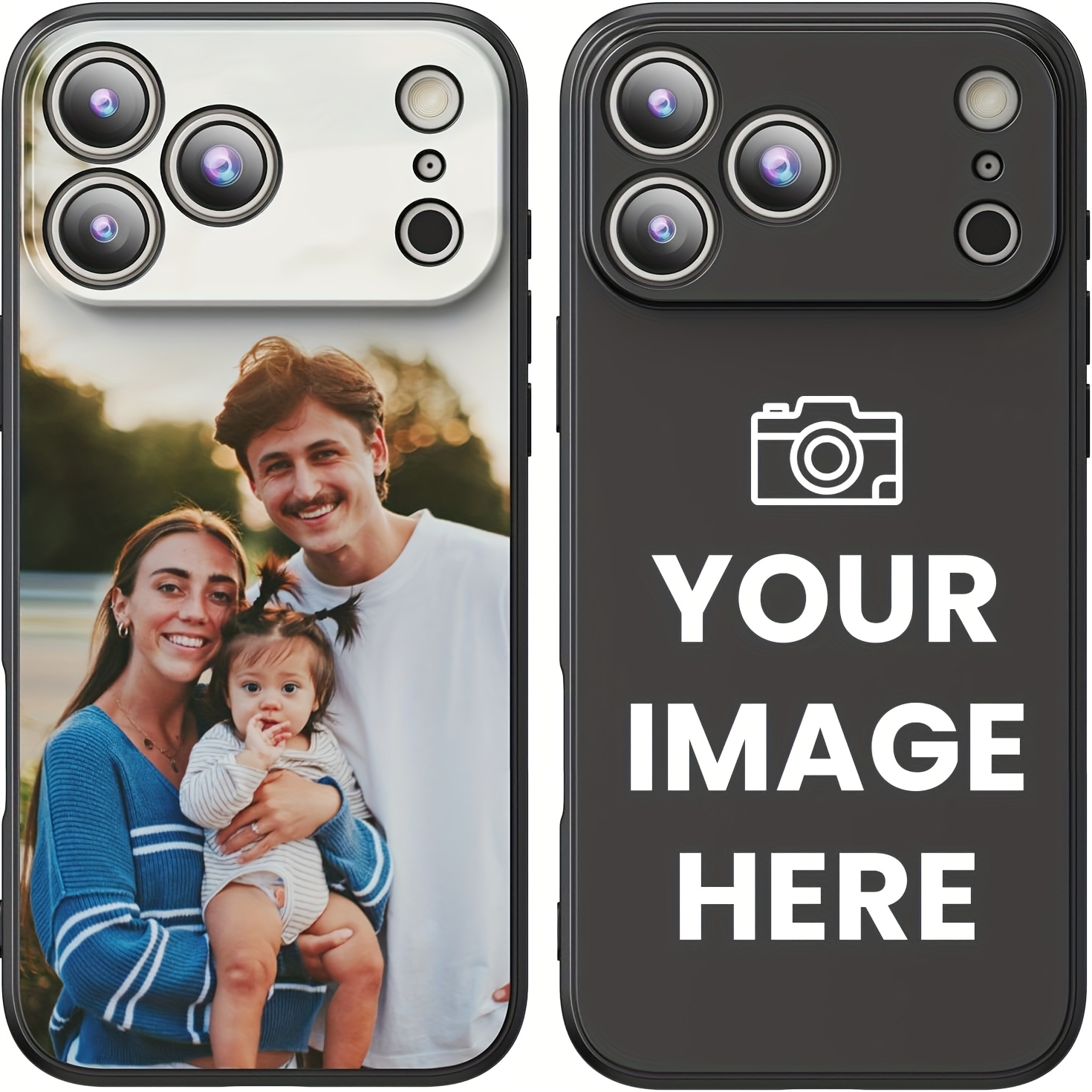 Phone Cases Personalised - DIY写真カスタムフロスト加工ソフトケース iPhone 17 16 16E 15
