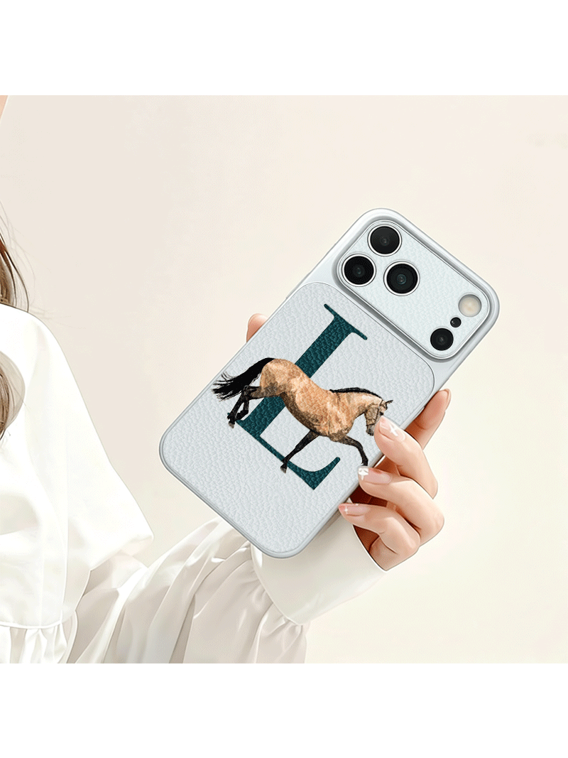 Phone Cases Near - タンホース ニア レター L レザー柄スマホケース iPhone