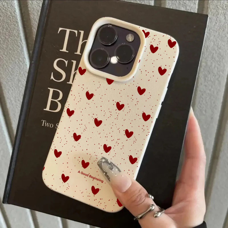 Phone Cases Unique - ファッションINS ラブハート シリコンケース iPhone 16 Pro