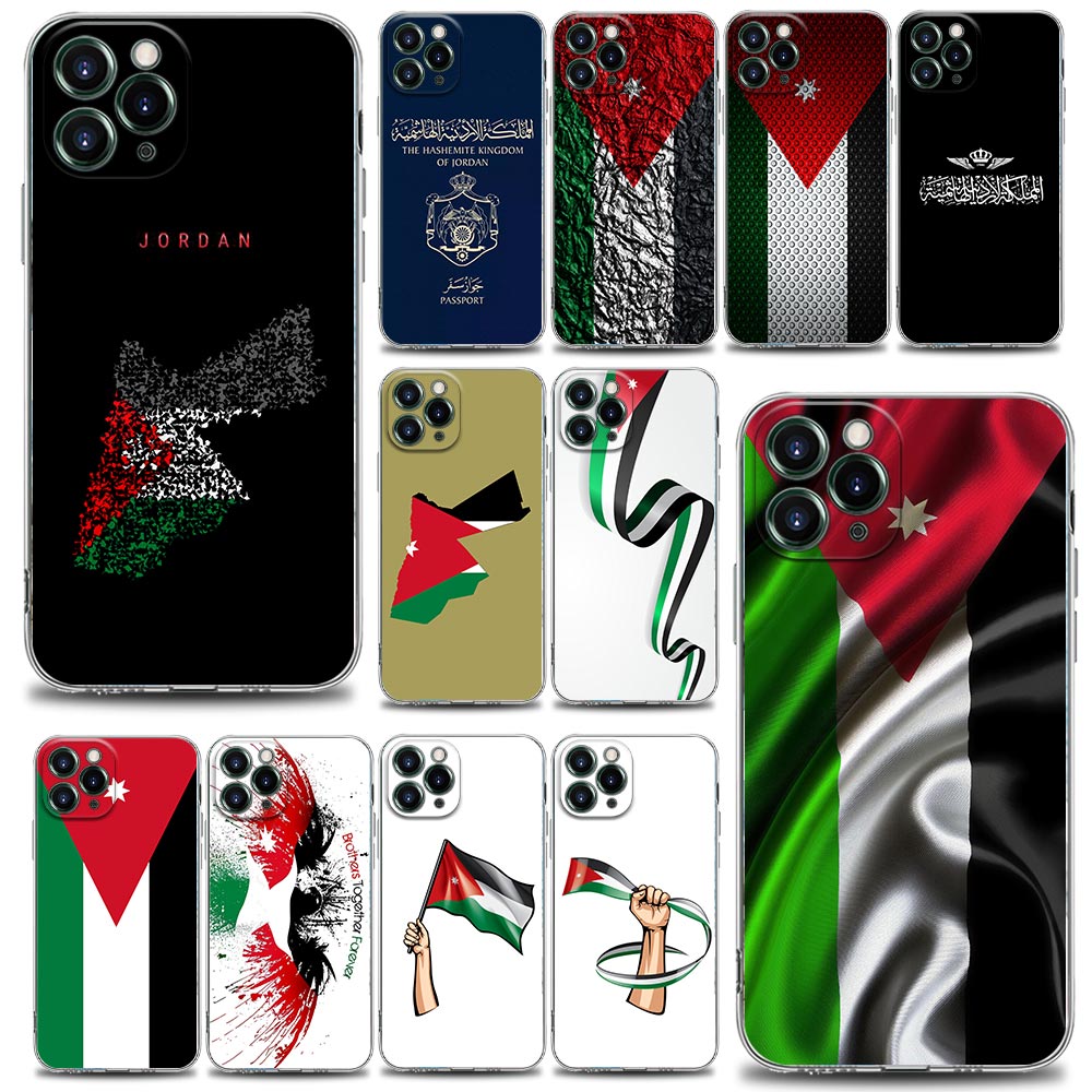 Phone Cases Jordan - ヨルダン国旗地図クリアスマホケース iPhone 17 16 15 14