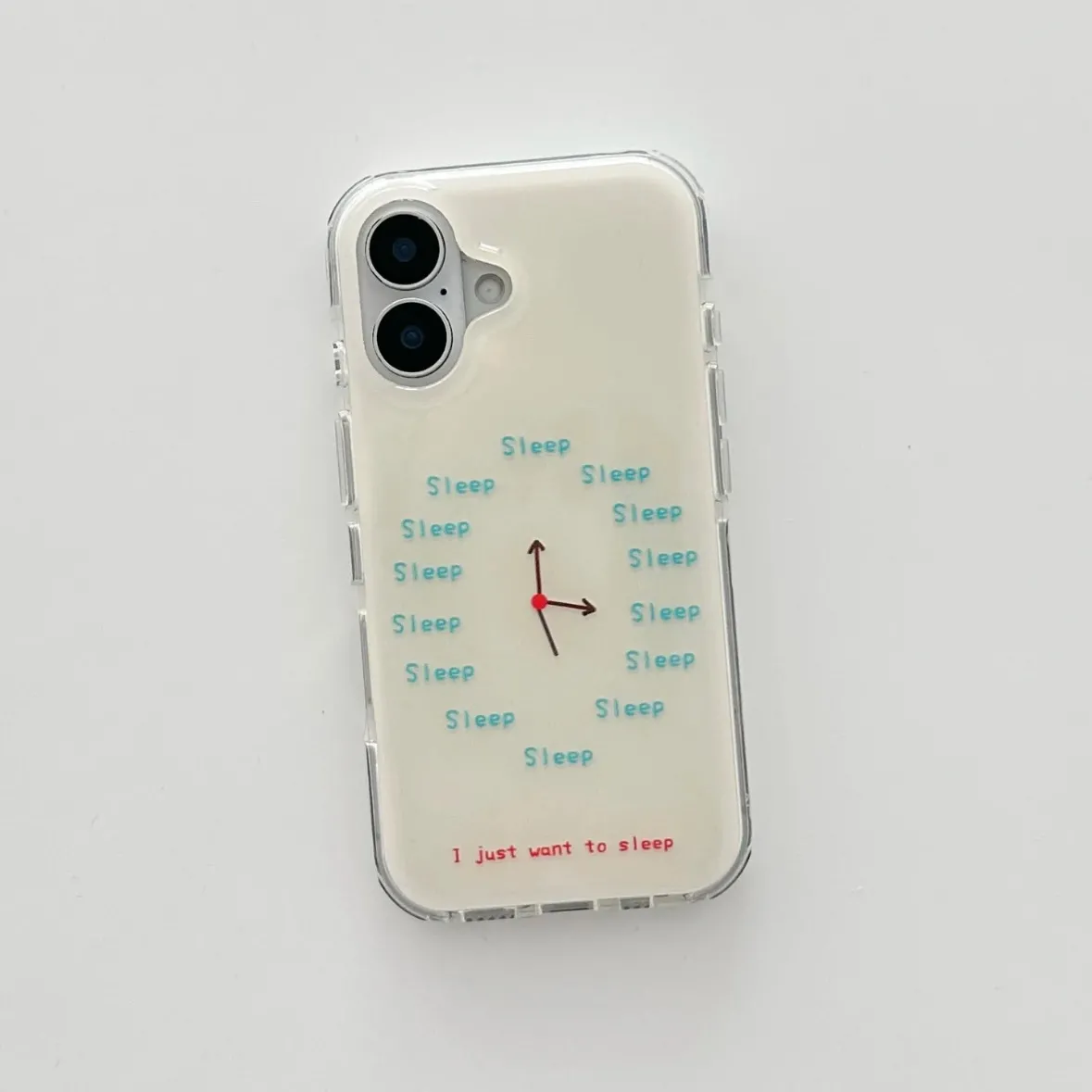 Phone Cases Personalised - Ins風クリエイティブスリープクロックパーソナライズドフォンケース iPhone 16 15 14 13