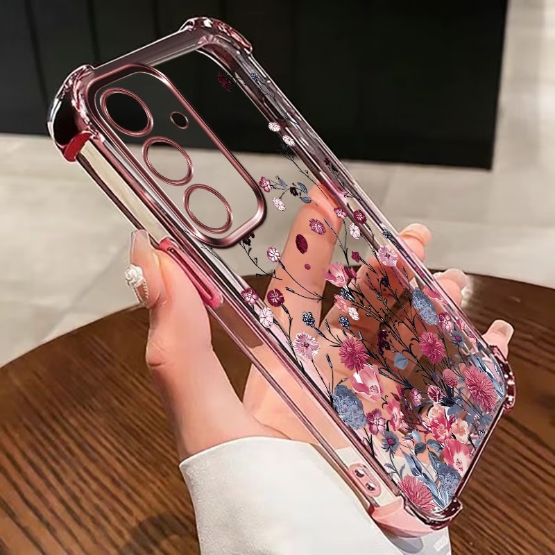 Phone Cases Samsung S25 Fe - マルチカラー電気メッキエッジ四隅耐衝撃スマホケース Samsung Galaxy S26 S25 S24