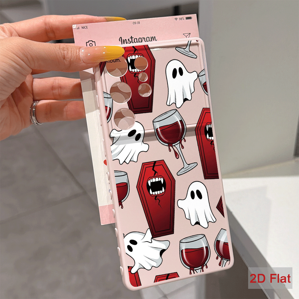 Phone Cases Aesthetic - 美しいハロウィン風のかわいいゴースト柄スマホケース Xiaomi Redmi Note 15 Pro