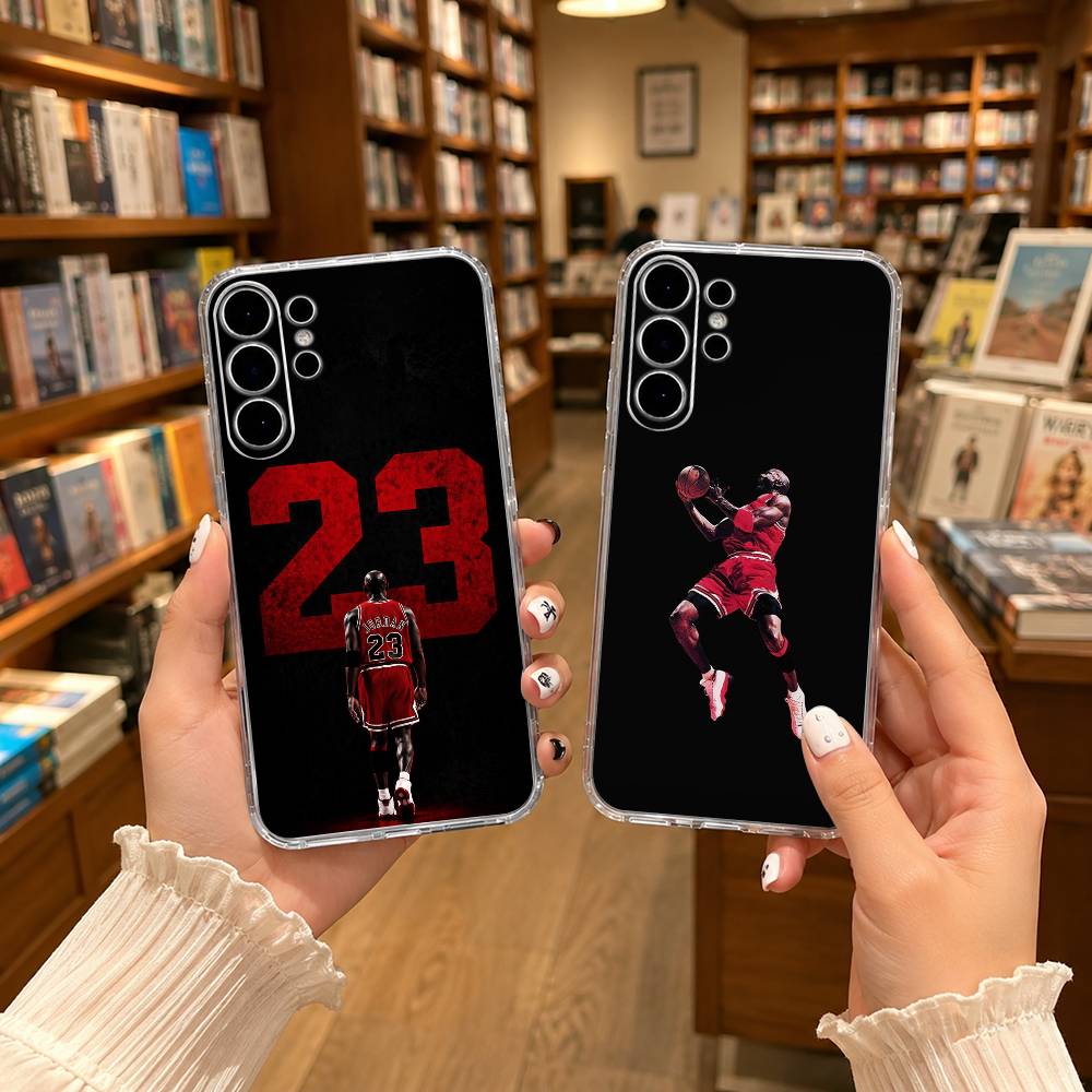 Phone Cases Jordan - ゴッド・M-マイケル・ジョーダン スマホケース サムスン S25、S24、S21、S22、S21、S20、S10、S9Ultra、Plus、Fe、Lite用 透明カバー
