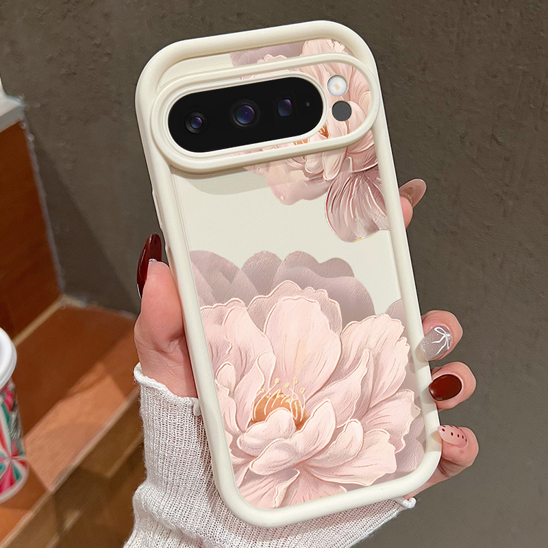 Phone Cases Pixel 9A - ピンクの花柄ソフトTPUスマホケース Google Pixel 10 9 8