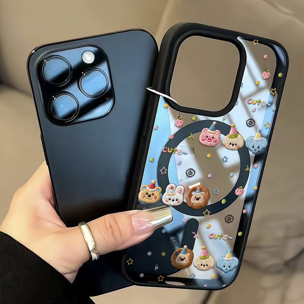Phone Cases Aesthetic - 可愛いミニステッチ漫画風アニマルクリアスマホケース iPhone 17 14 15 16