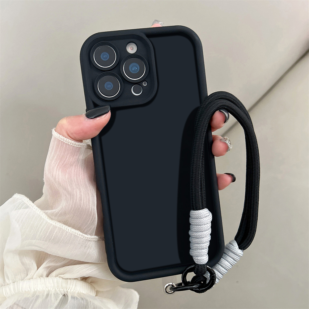 Phone Cases Aesthetic - ミニマリストデザインの黒いスマホケース Samsung Galaxy S26 S25 S24