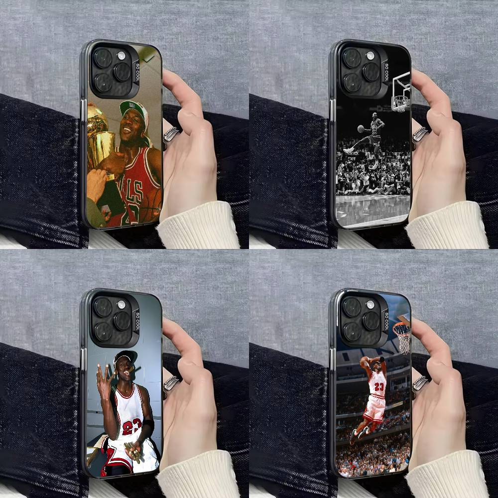 Phone Cases Jordan - バスケットボール J-Jordan-Cool iPhoneケース (iPhone 17,16,15,14,13,12,11,Pro,Max,Plus,E,Air,Mini対応) ブラック