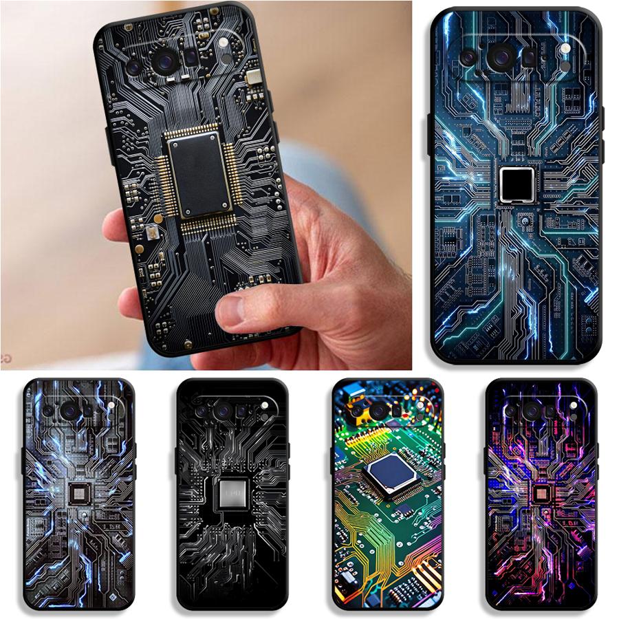 Phone Cases Pixel 9A - レトロな回路基板デザインのスマホケース Google Pixel 10A 9a 6a