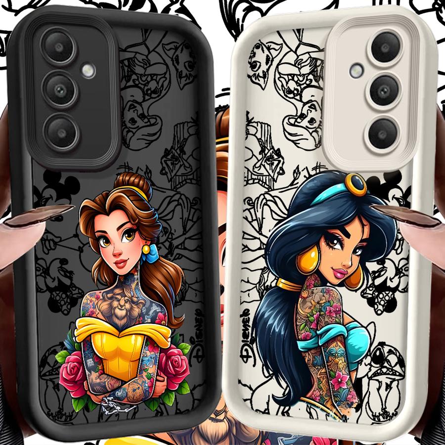 Phone Cases Samsung S25 Fe - ディズニー タトゥー プリンセス ソフトカバー 携帯電話ケース Samsung