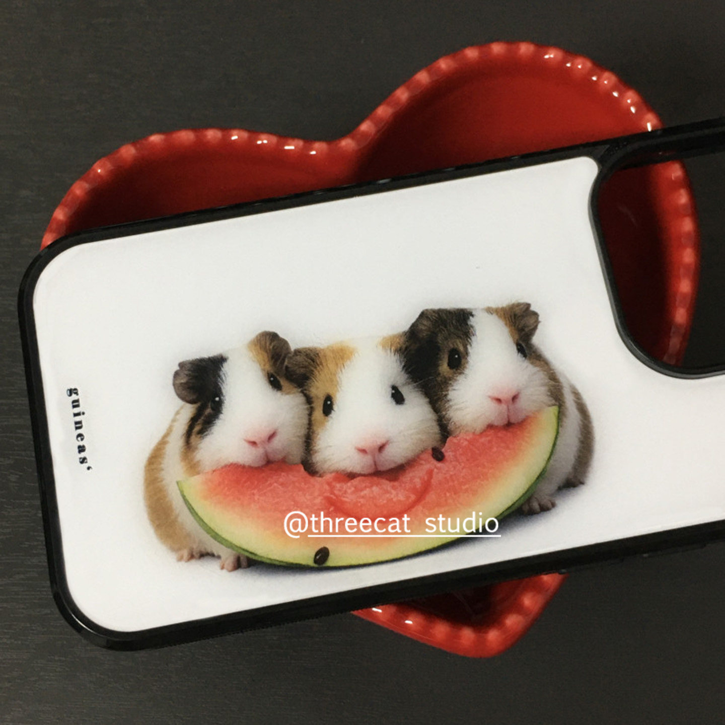 韓国のインスタ映えするモルモットがスイカを食べるデザインのi - Phone Cases Unique のレビューと価格