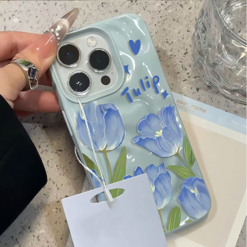 美しいチューリップの花柄スマホケース iPhone 17 1 - Phone Cases Aesthetic のレビューと価格