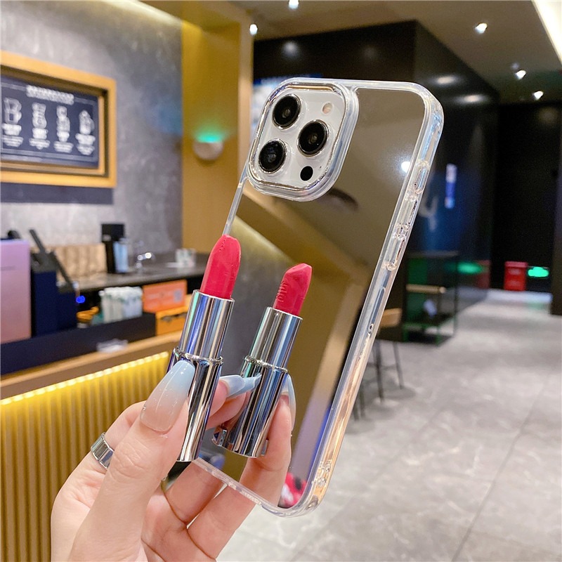 可愛い花柄メイクアップミラー付きiPhone 16 Pro  - Phone Cases Aesthetic のレビューと価格