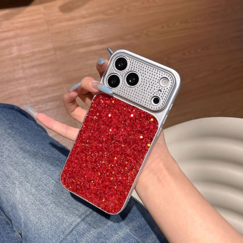 グリッターダイヤモンドカメラレンズ大型窓付きスマホケース i - Phone Cases Aesthetic のレビューと価格