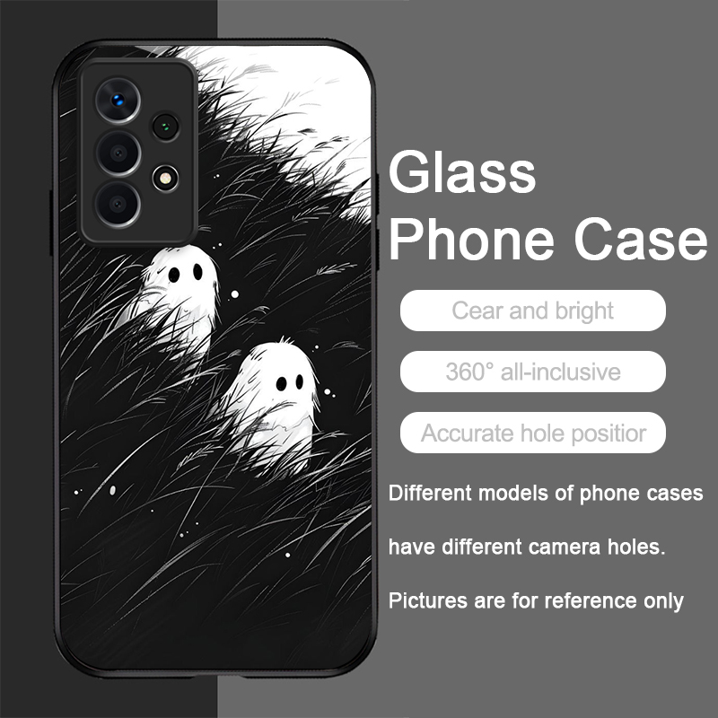 面白い幽霊の抽象芸術柄強化ガラス製スマホケース、Samsun - Phone Cases Samsung S25 Fe のレビューと価格