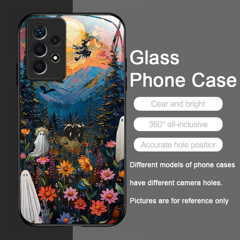 面白い幽霊の抽象芸術柄強化ガラス製スマホケース、Samsun - Phone Cases Samsung S25 Fe のレビューと価格