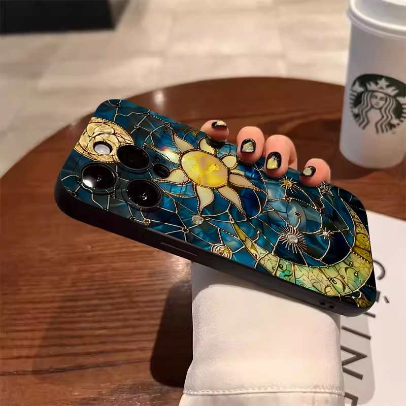 美的な太陽と月のプリント柄iPhoneケース iPhone  - Phone Cases Aesthetic のレビューと価格