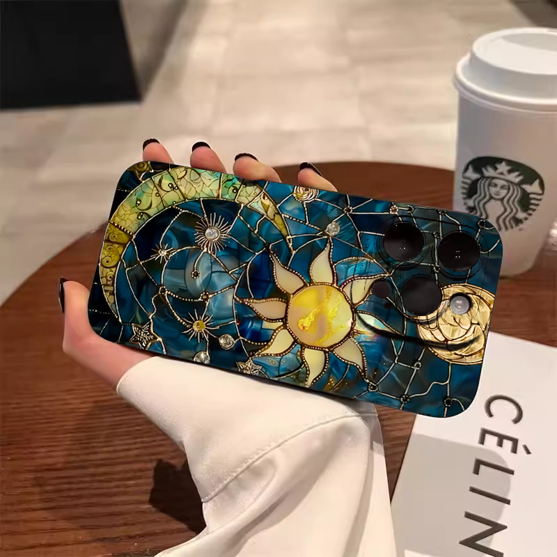 美的な太陽と月のプリント柄iPhoneケース iPhone  - Phone Cases Aesthetic のレビューと価格