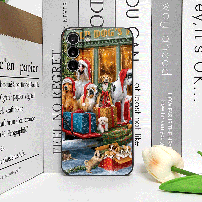 クリスマスのトラックと漫画の犬柄の携帯電話ケース、モトローラ - Phone Cases Motorola のレビューと価格