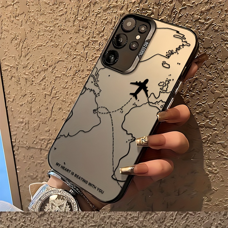 興味深い飛行路線をモチーフにしたスマホケース Samsung - Phone Cases Samsung S25 Fe のレビューと価格