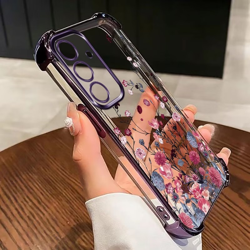マルチカラー電気メッキエッジ四隅耐衝撃スマホケース Sams - Phone Cases Samsung S25 Fe のレビューと価格