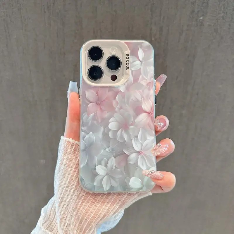 ピンクの花柄ケース iPhone 15Pro 17 16 1 - Phone Cases Unique のレビューと価格