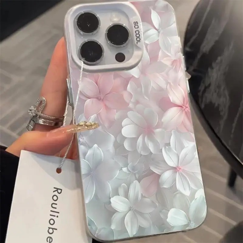 ピンクの花柄ケース iPhone 15Pro 17 16 1 - Phone Cases Unique のレビューと価格