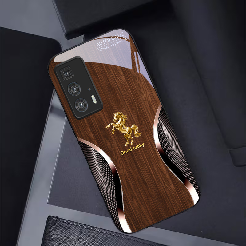 ゴールデン・スティード・フォーチュン ブラックガラス製携帯電 - Phone Cases Motorola のレビューと価格