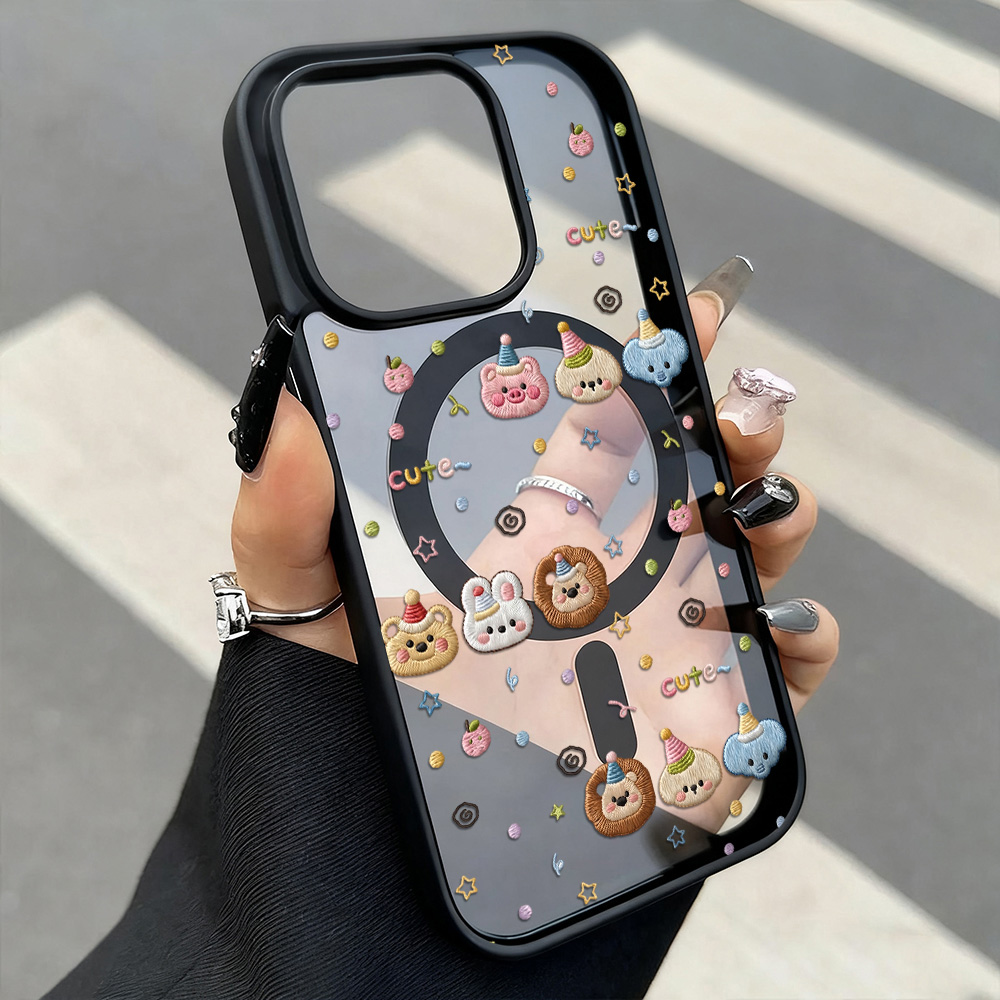 可愛いミニステッチ漫画風アニマルクリアスマホケース iPho - Phone Cases Aesthetic のレビューと価格