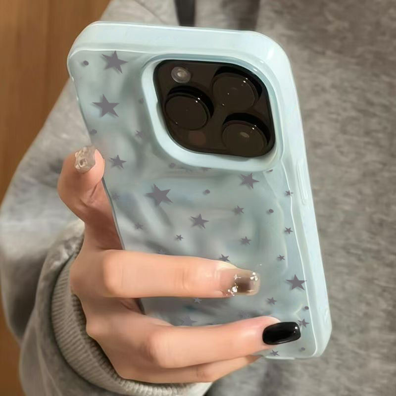 ミニマリスト グレーブルー スターウェーブ テクスチャ iP - Phone Cases Unique のレビューと価格