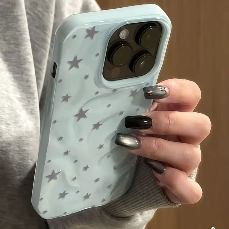 ミニマリスト グレーブルー スターウェーブ テクスチャ iP - Phone Cases Unique のレビューと価格
