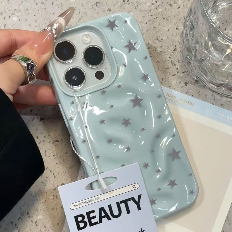 ミニマリスト グレーブルー スターウェーブ テクスチャ iP - Phone Cases Unique のレビューと価格